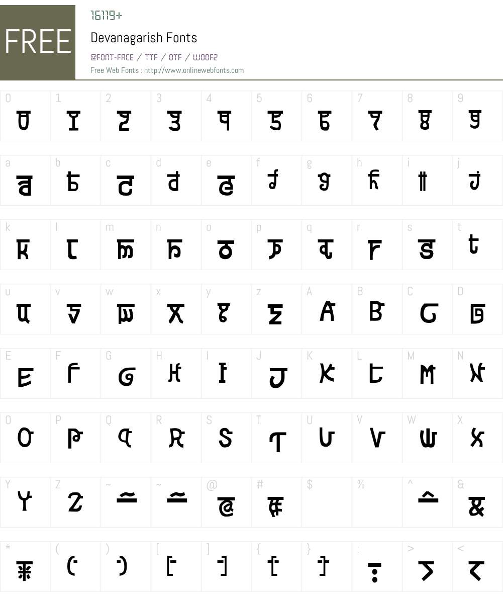 Devanagarish Font Screenshots