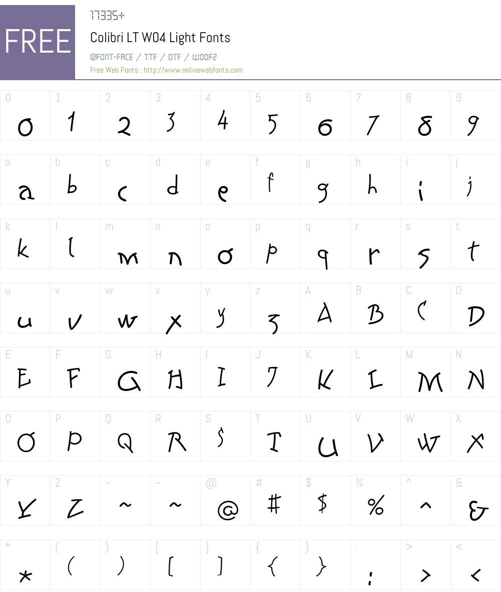 Linotype Colibri Font Screenshots