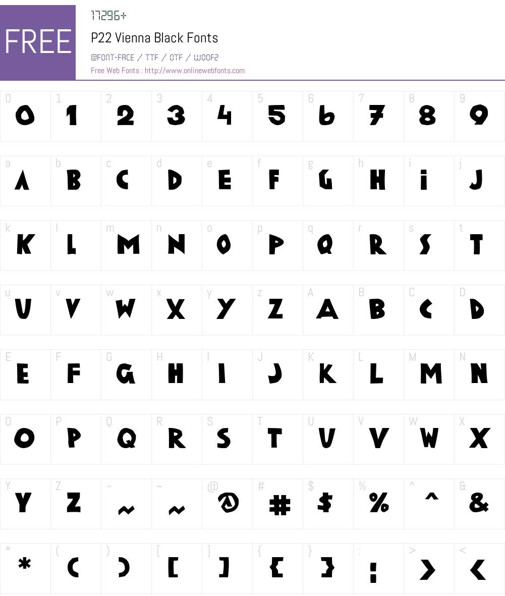P22 Vienna Black Font Screenshots