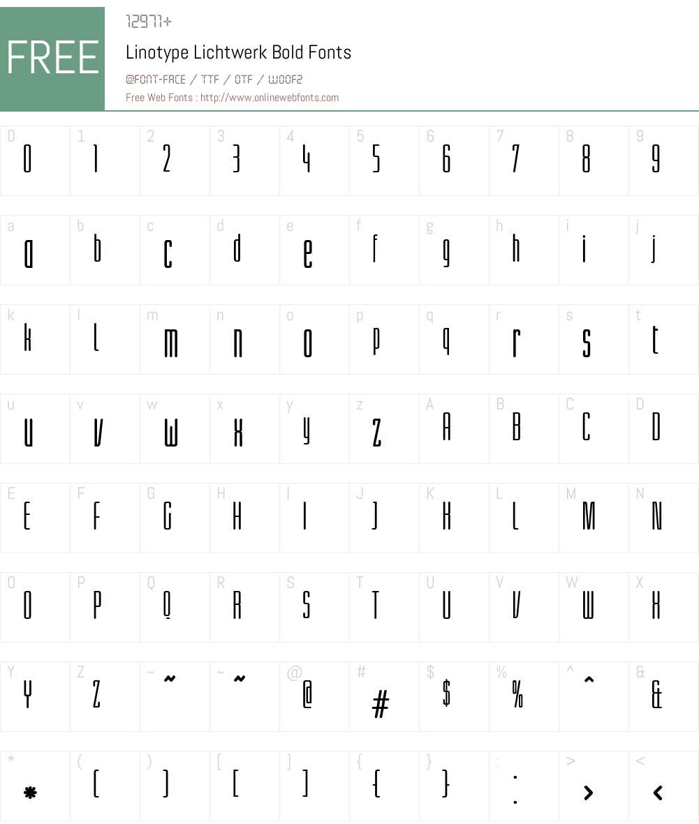 LTLichtwerk Font Screenshots