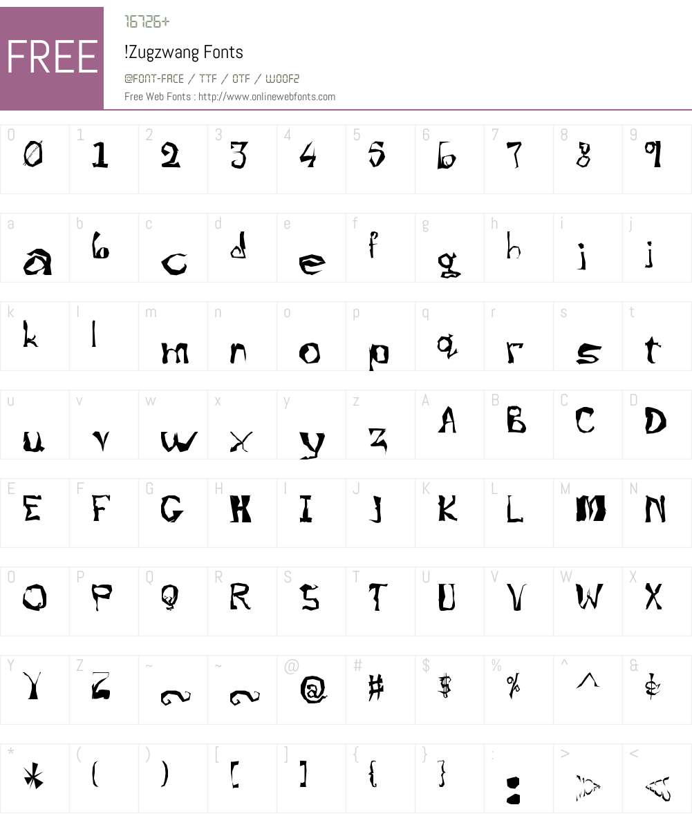 !Zugzwang Font Screenshots
