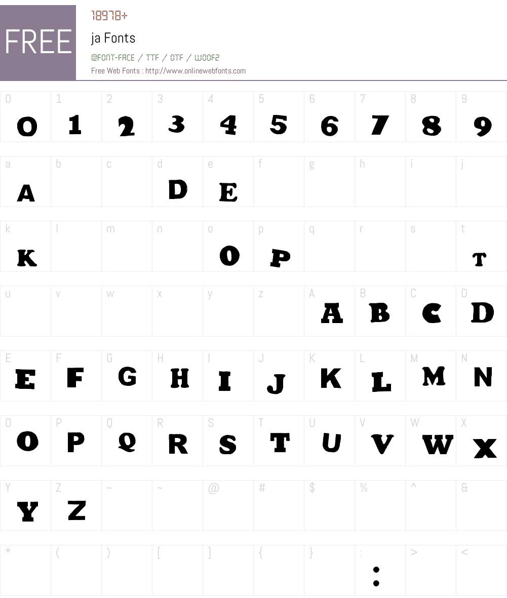ja Font Screenshots