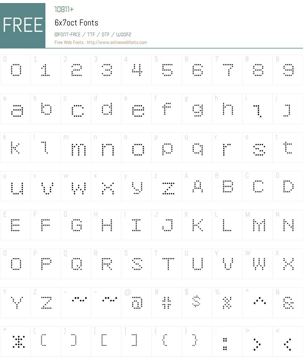 6x7oct Font Screenshots
