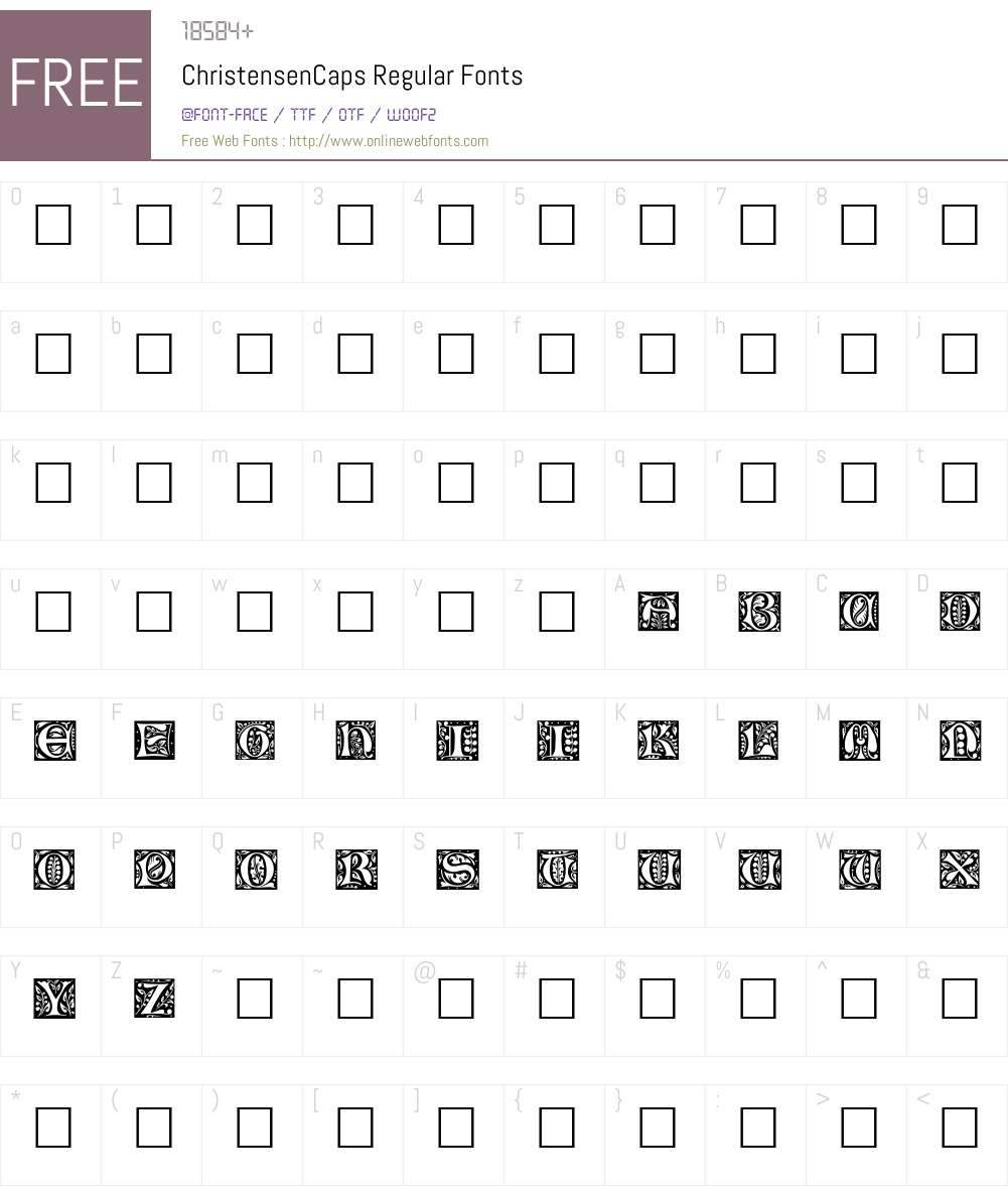 ChristensenCaps Font Screenshots