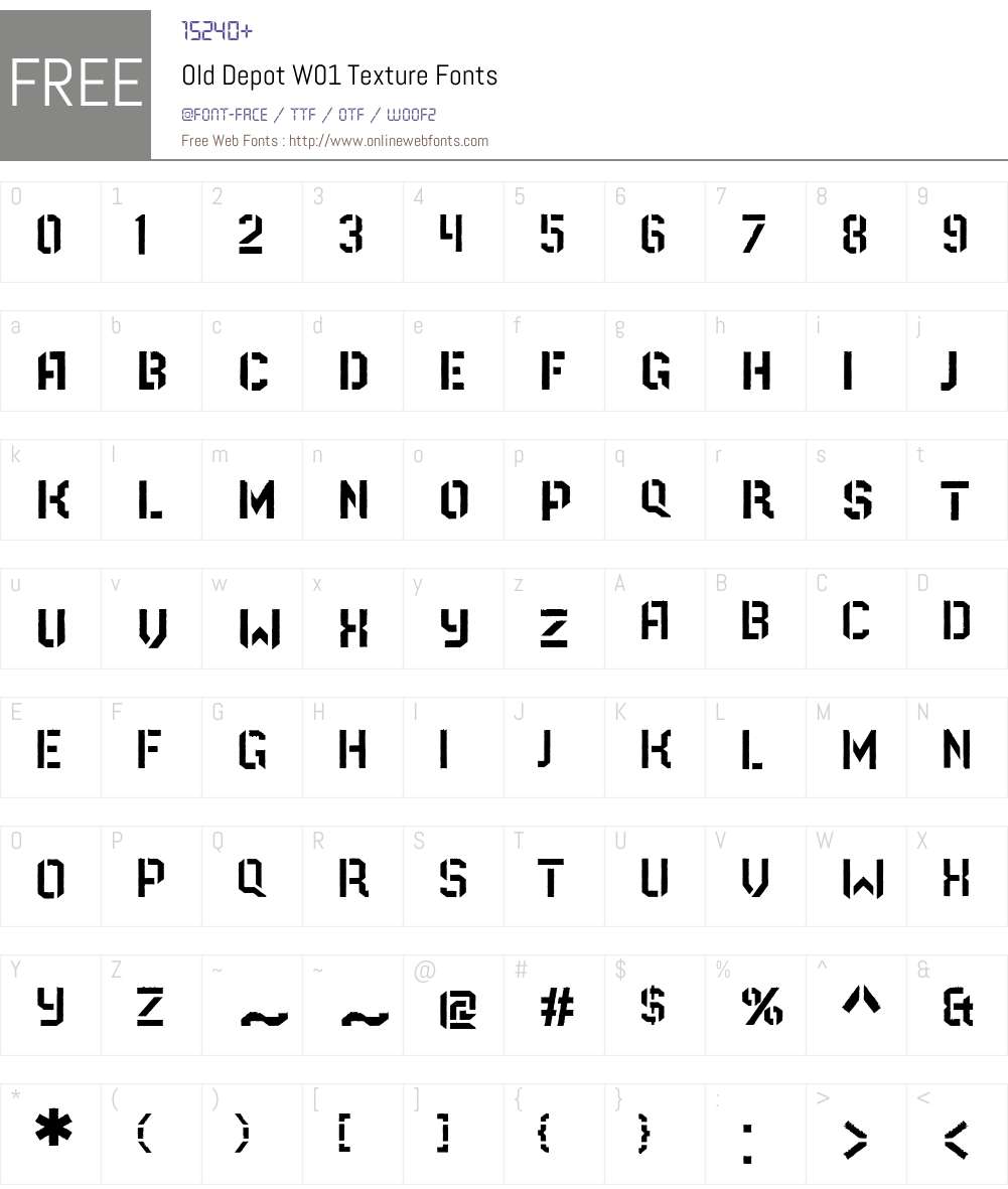 OldDepotW01-Texture Font Screenshots