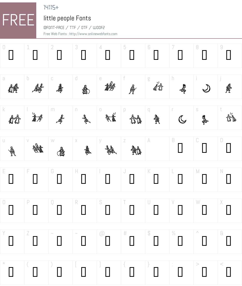 little people Font Screenshots