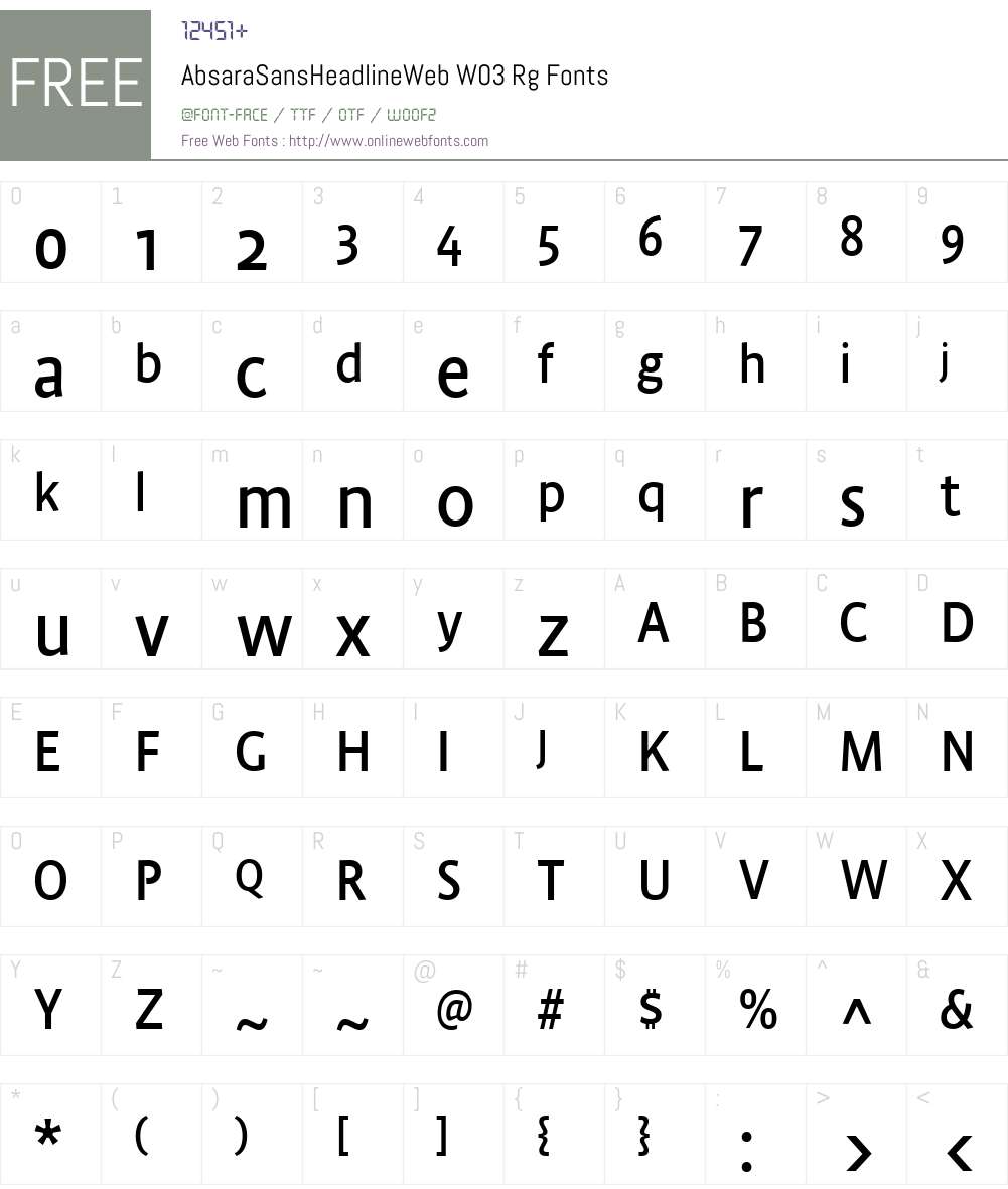 FF Absara Sans Headline Font Screenshots