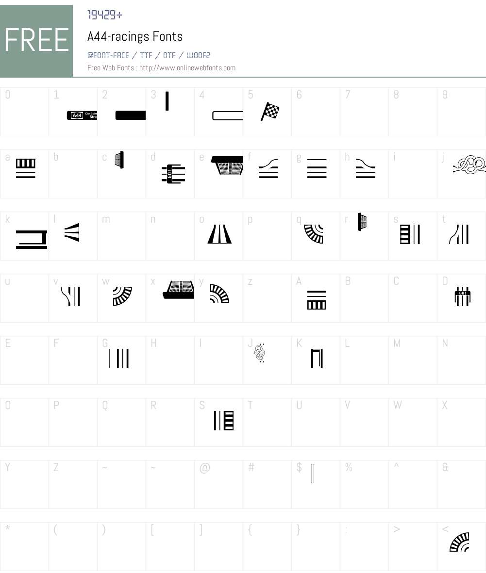 A44 Font Screenshots