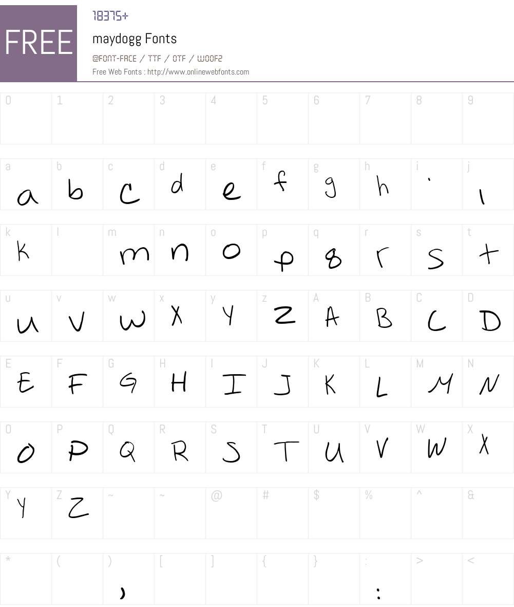 maydogg Font Screenshots