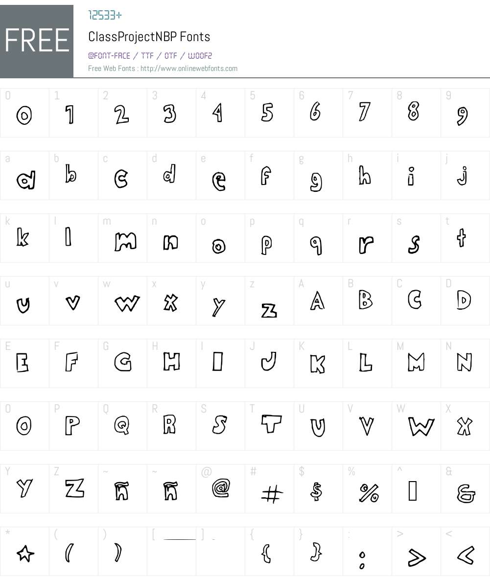 ClassProjectNBP Font Screenshots