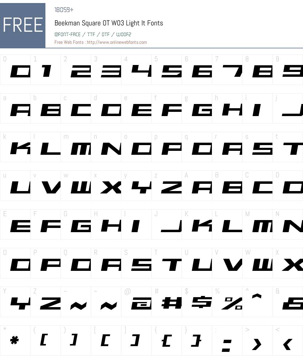 FF Beekman Square Font Screenshots
