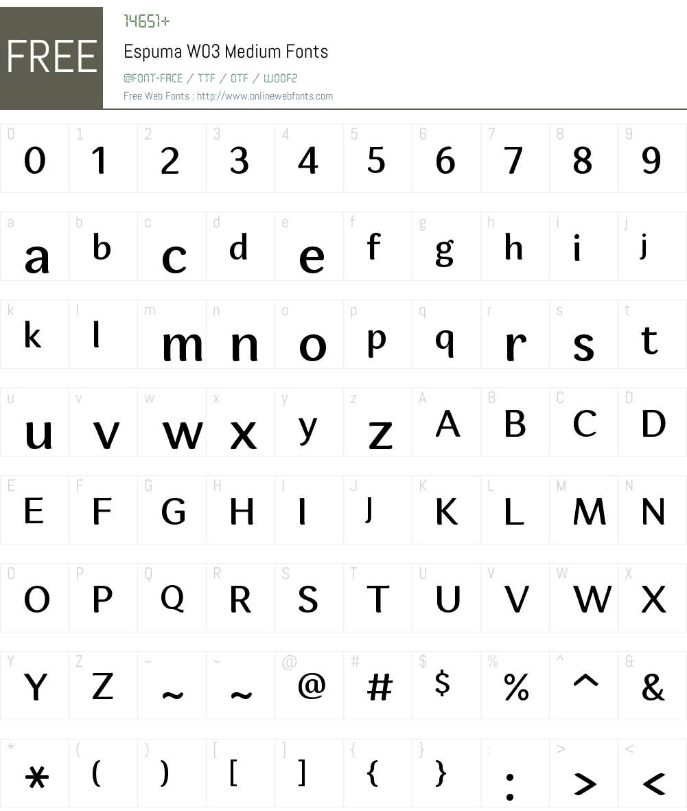 Espuma Pro Font Screenshots