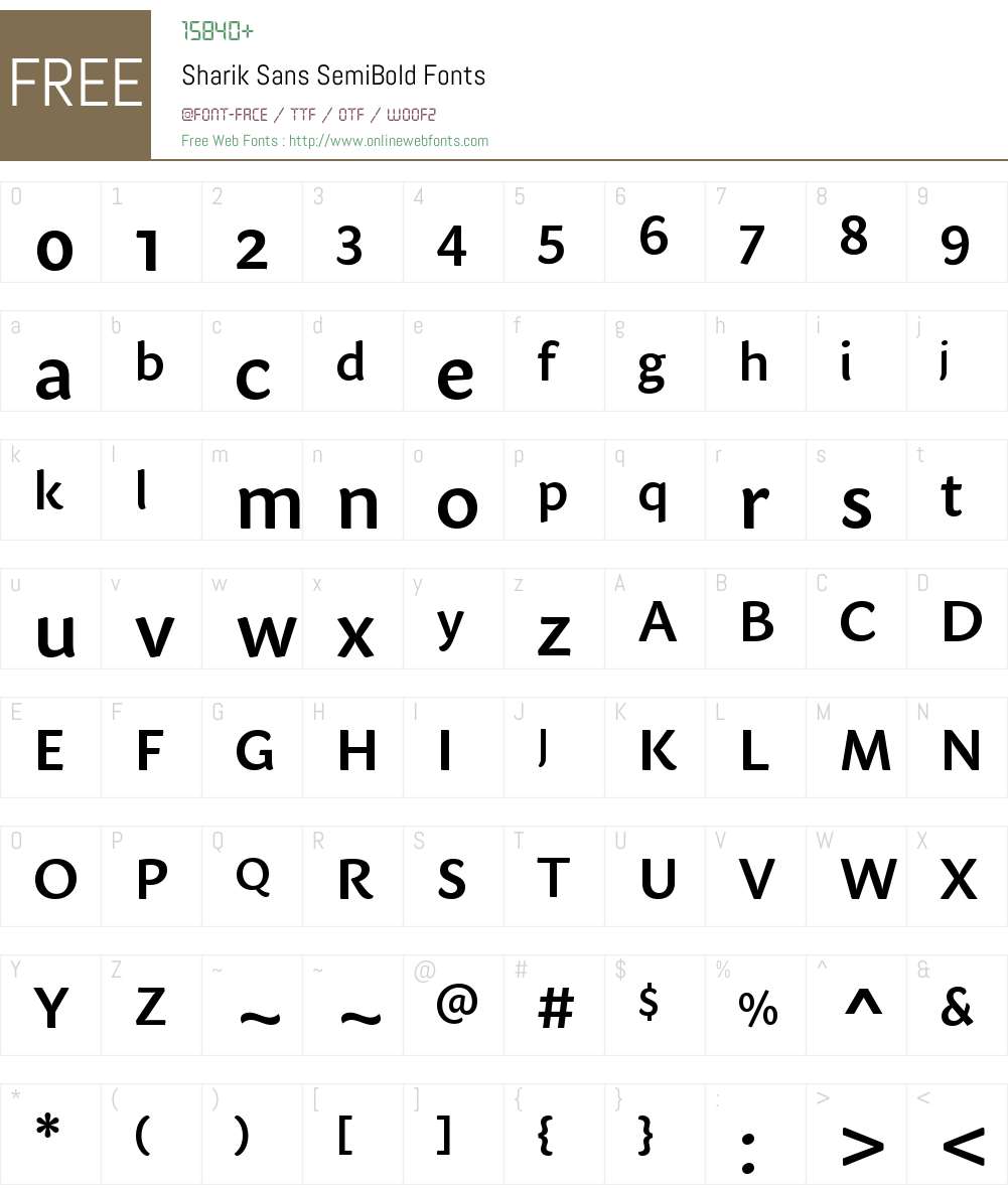 Sharik Sans SemiBold Font Screenshots