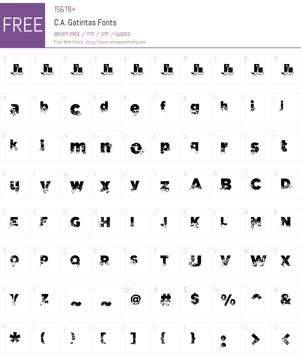 C.A. Gatintas Font Screenshots