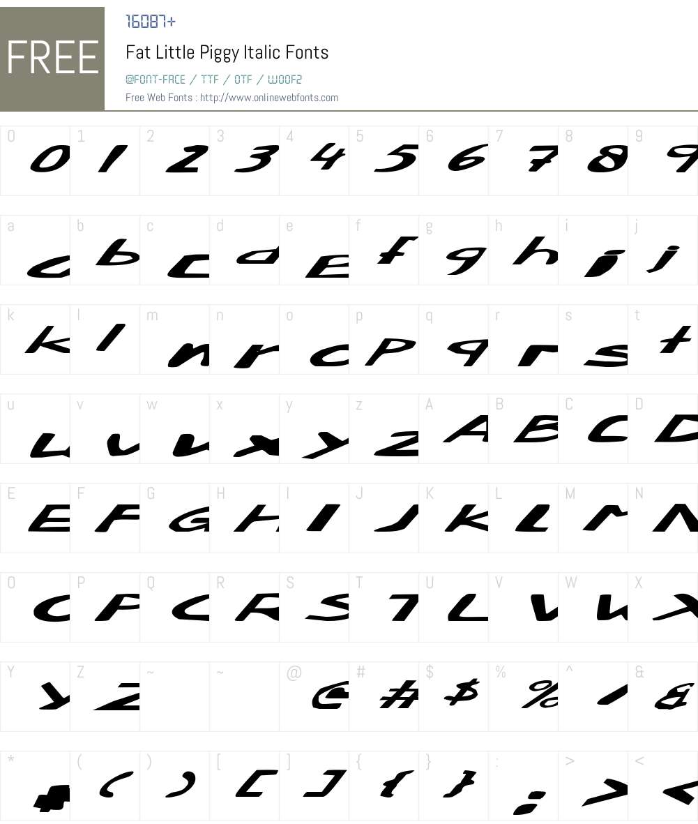 Fat Little Piggy Font Screenshots