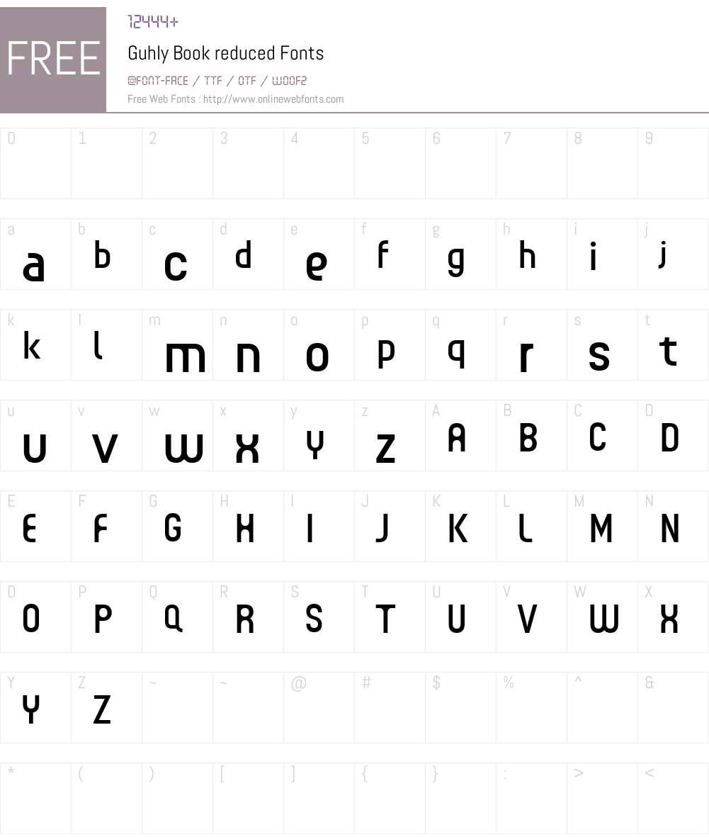 Guhly Font Screenshots