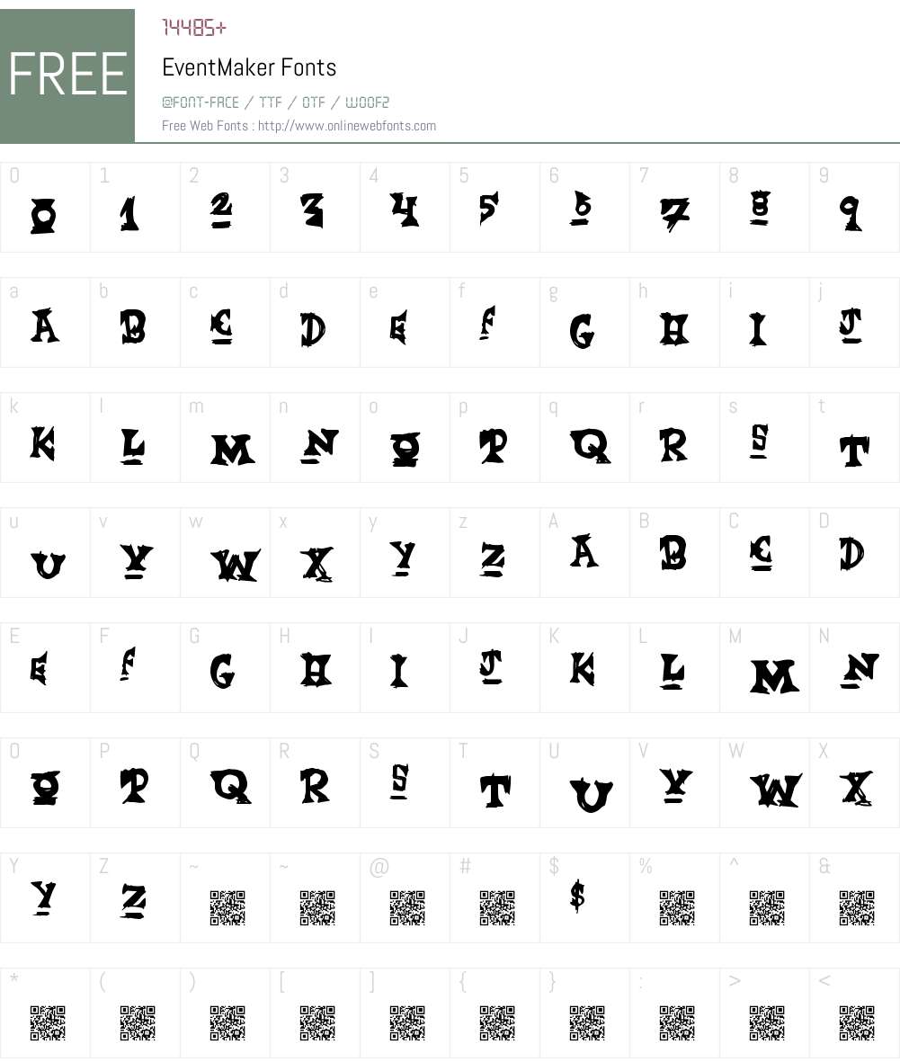 EventMaker Font Screenshots