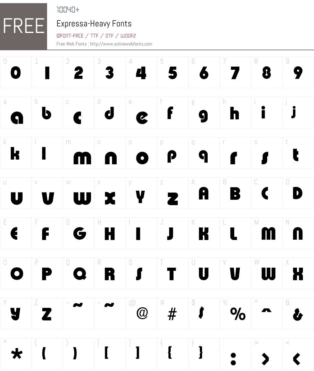 Expressa-Heavy Font Screenshots