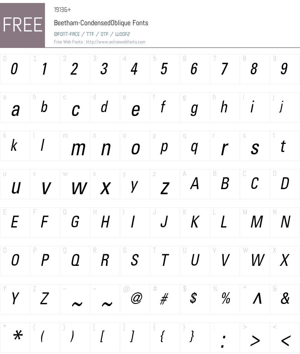 Beetham Font Screenshots