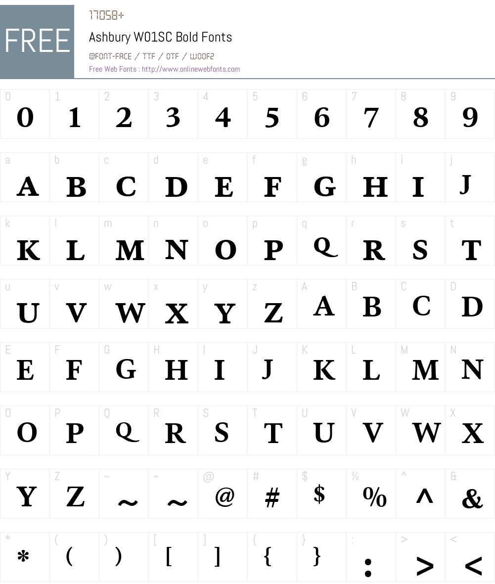 HT Ashbury Font Screenshots