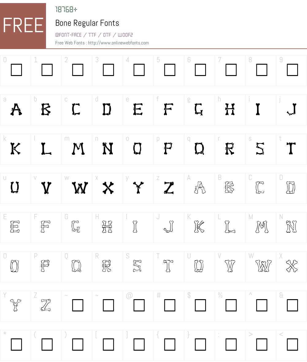 Bone Font Screenshots