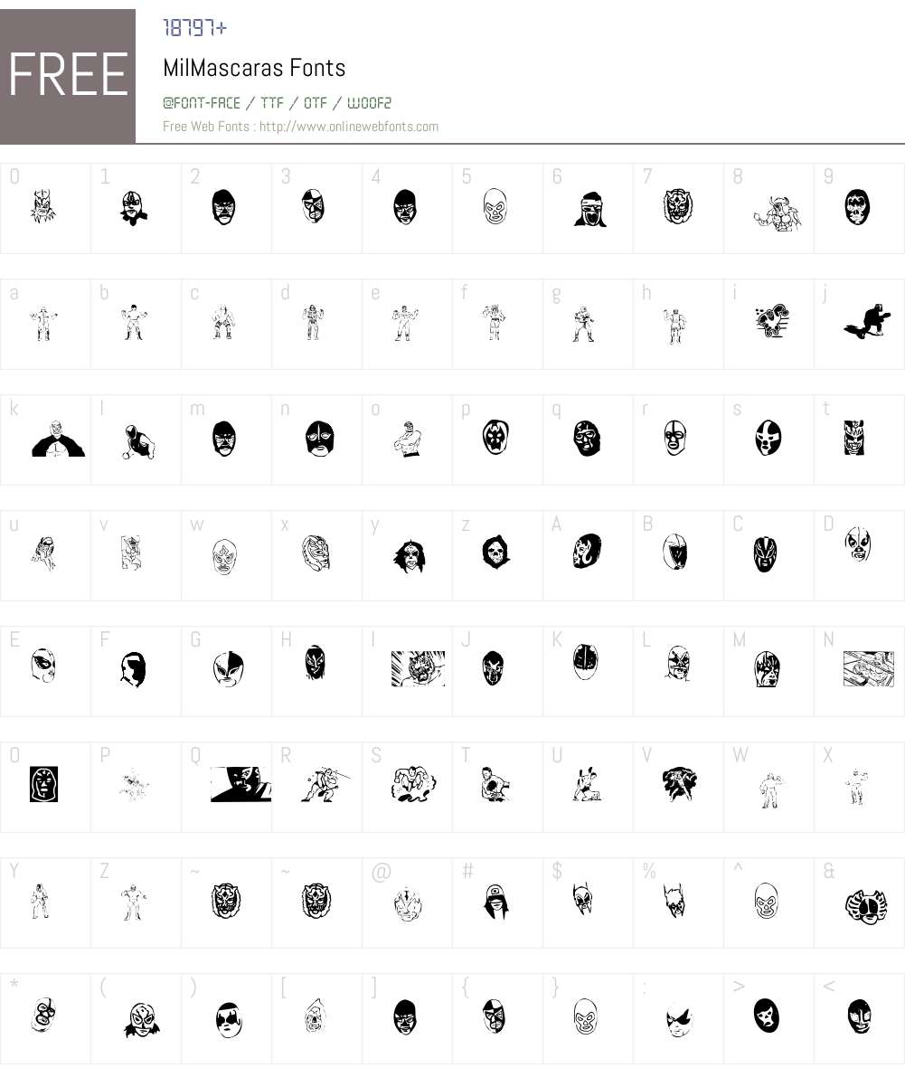 MilMascaras Font Screenshots