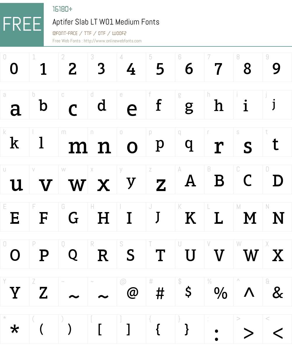 AptiferSlabLTW01-Medium Font Screenshots