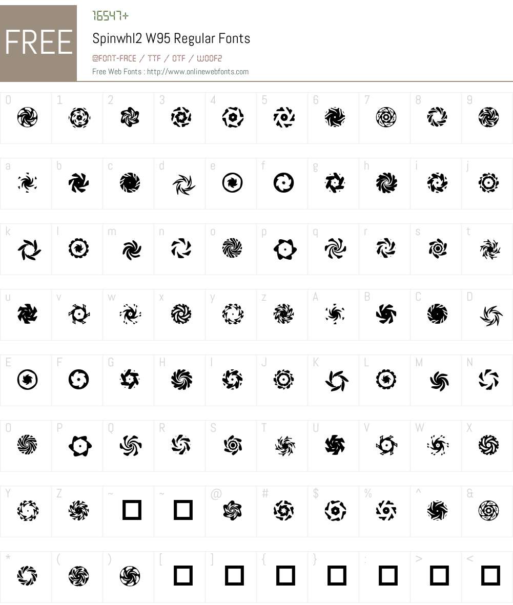 Spinwhl2 Font Screenshots