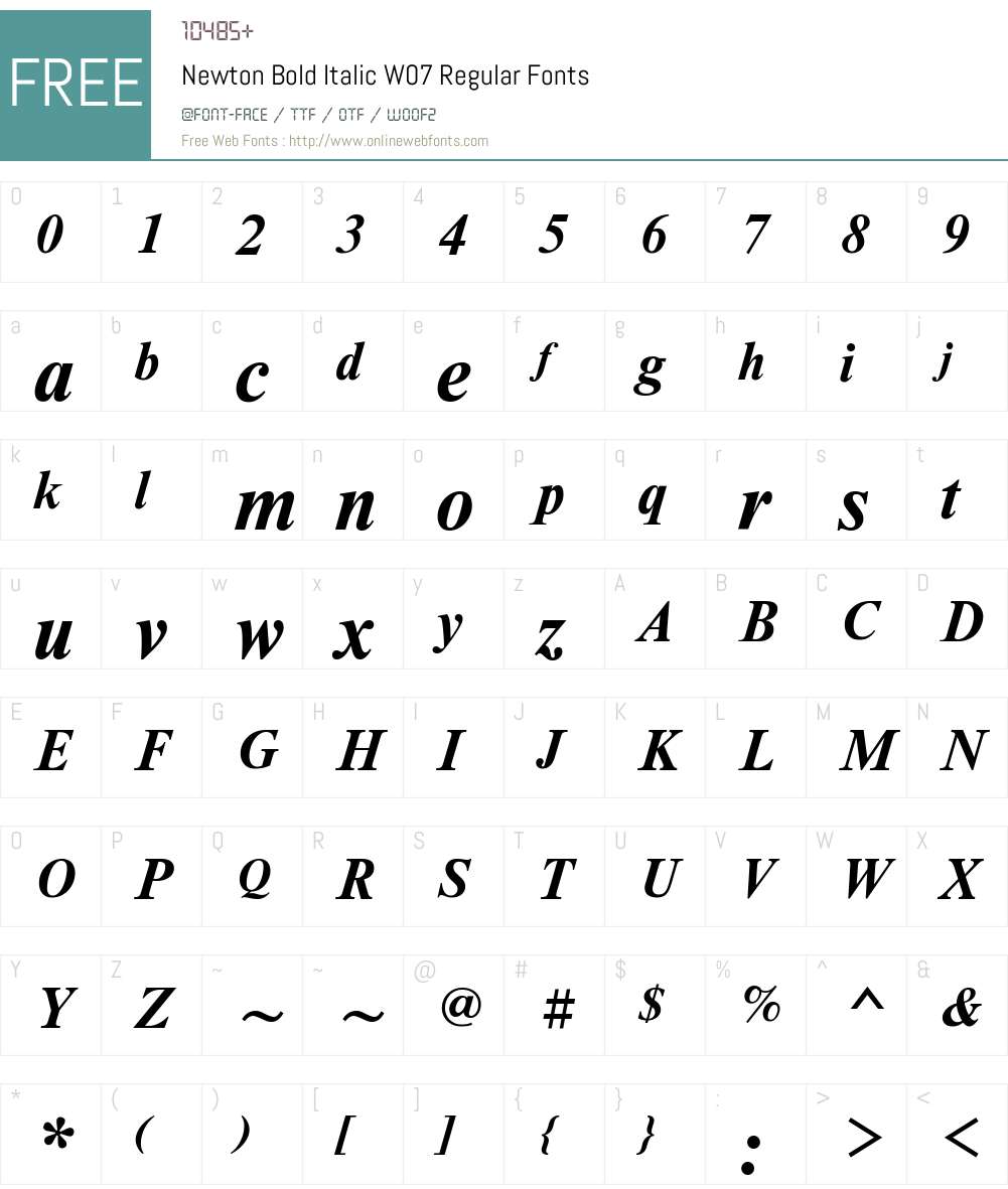 Newton Font Screenshots