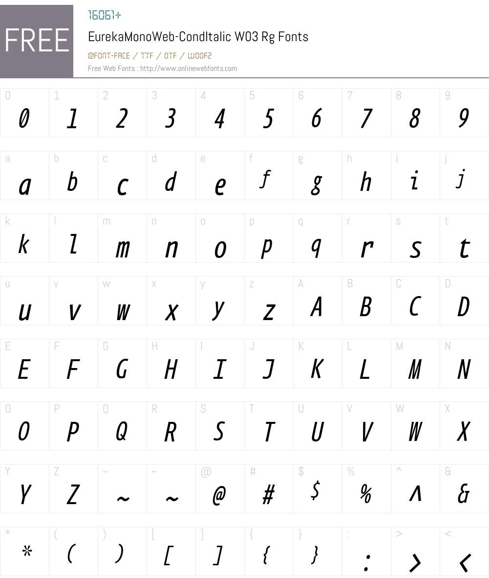 FF Eureka Mono Font Screenshots