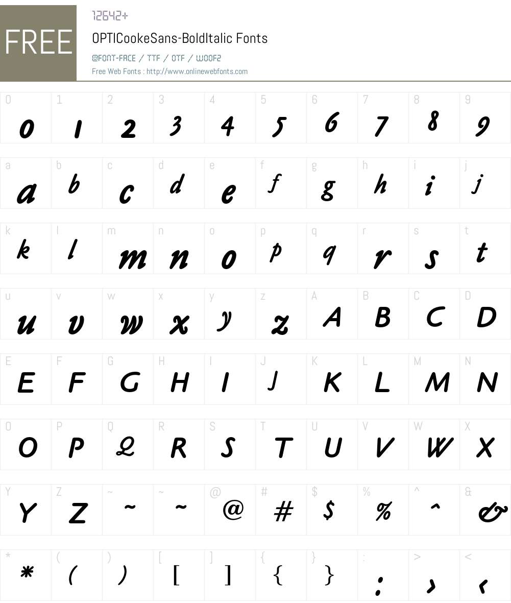 OPTICookeSans Font Screenshots