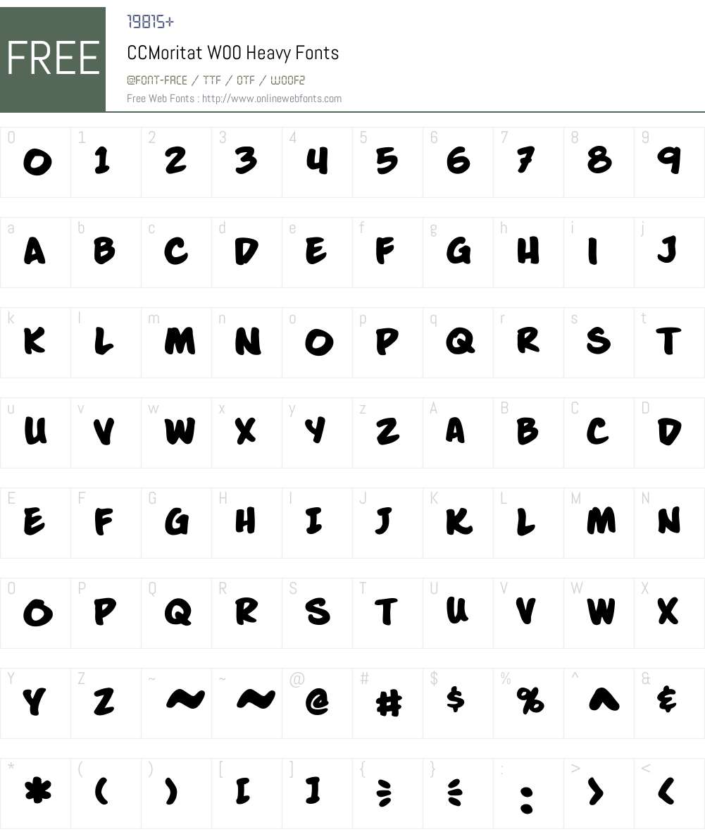 CCMoritatW00-Heavy Font Screenshots