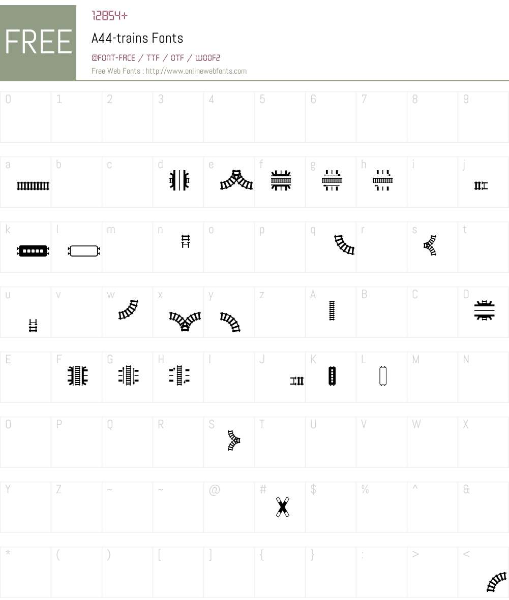 A44 Font Screenshots