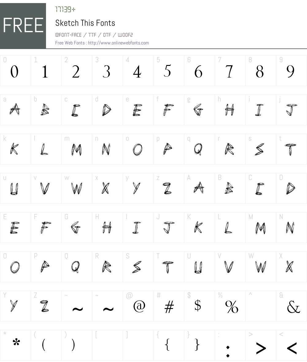 Sketch This Font Screenshots