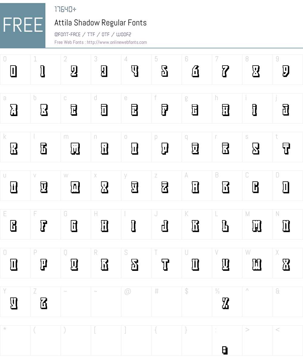 Attila Font Screenshots