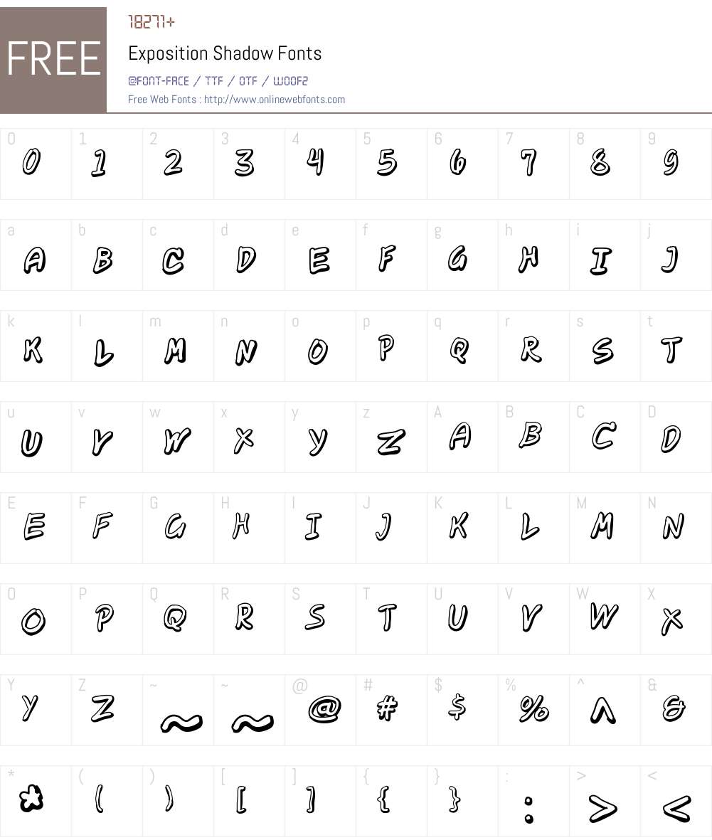 Exposition Font Screenshots