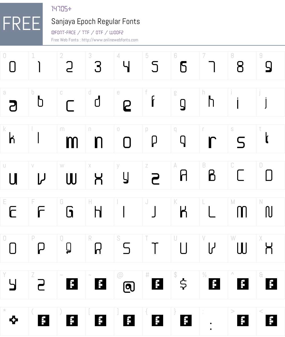 Sanjaya Epoch Font Screenshots