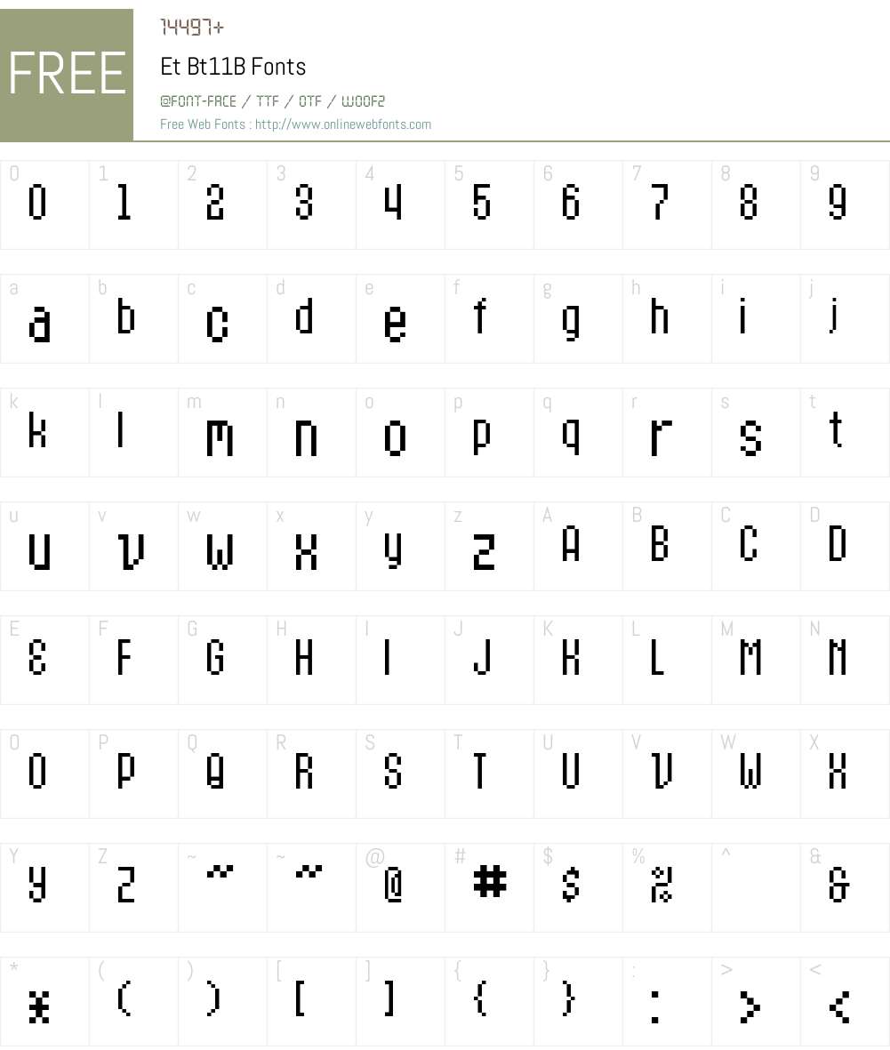 Et Bt11B Font Screenshots