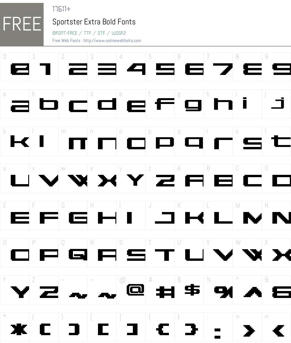 Sportster Extra Bold Font Screenshots