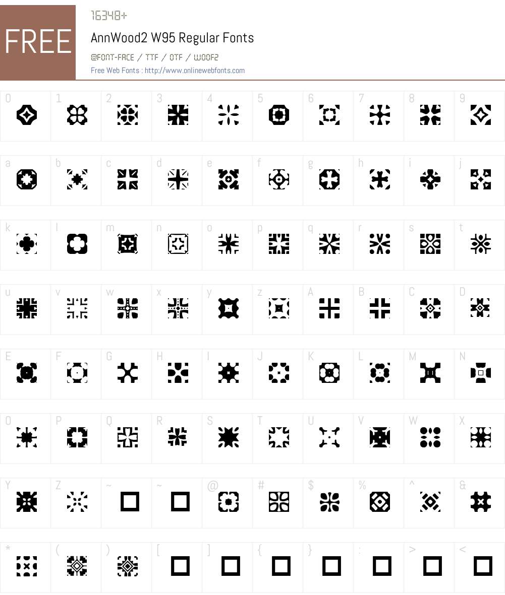 AnnWood2 Font Screenshots