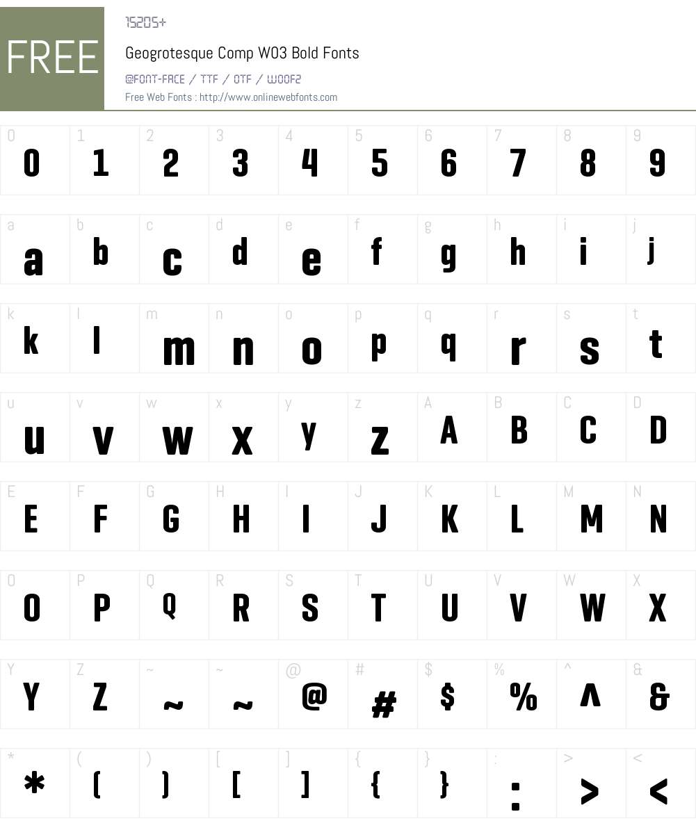 Geogrotesque Comp Font Screenshots