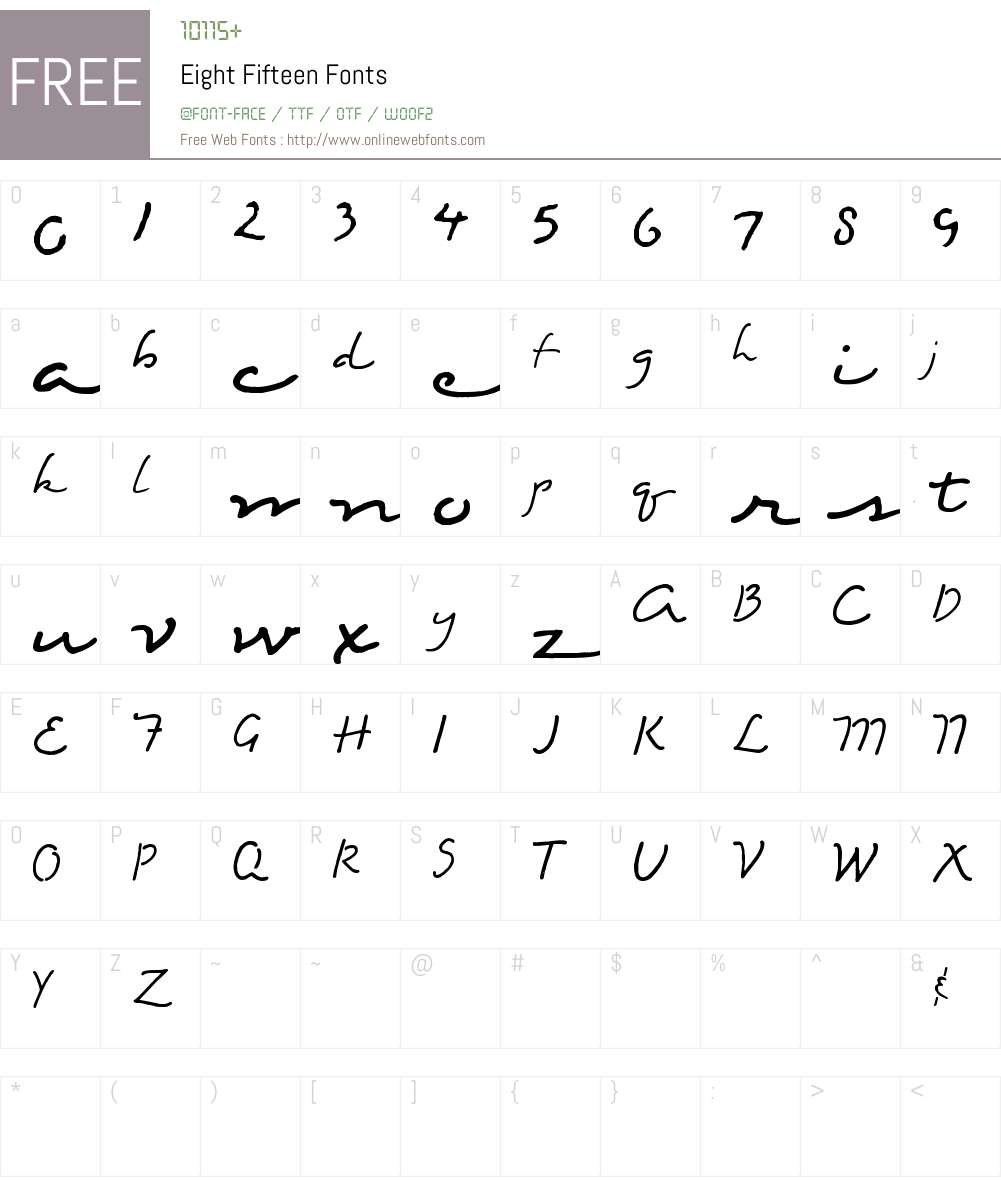 Eight Fifteen Font Screenshots