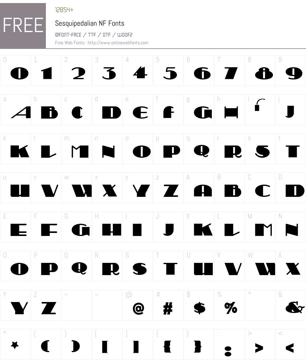Sesquipedalian NF Font Screenshots