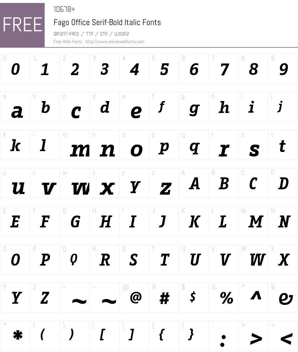 Fago Office Serif Font Screenshots