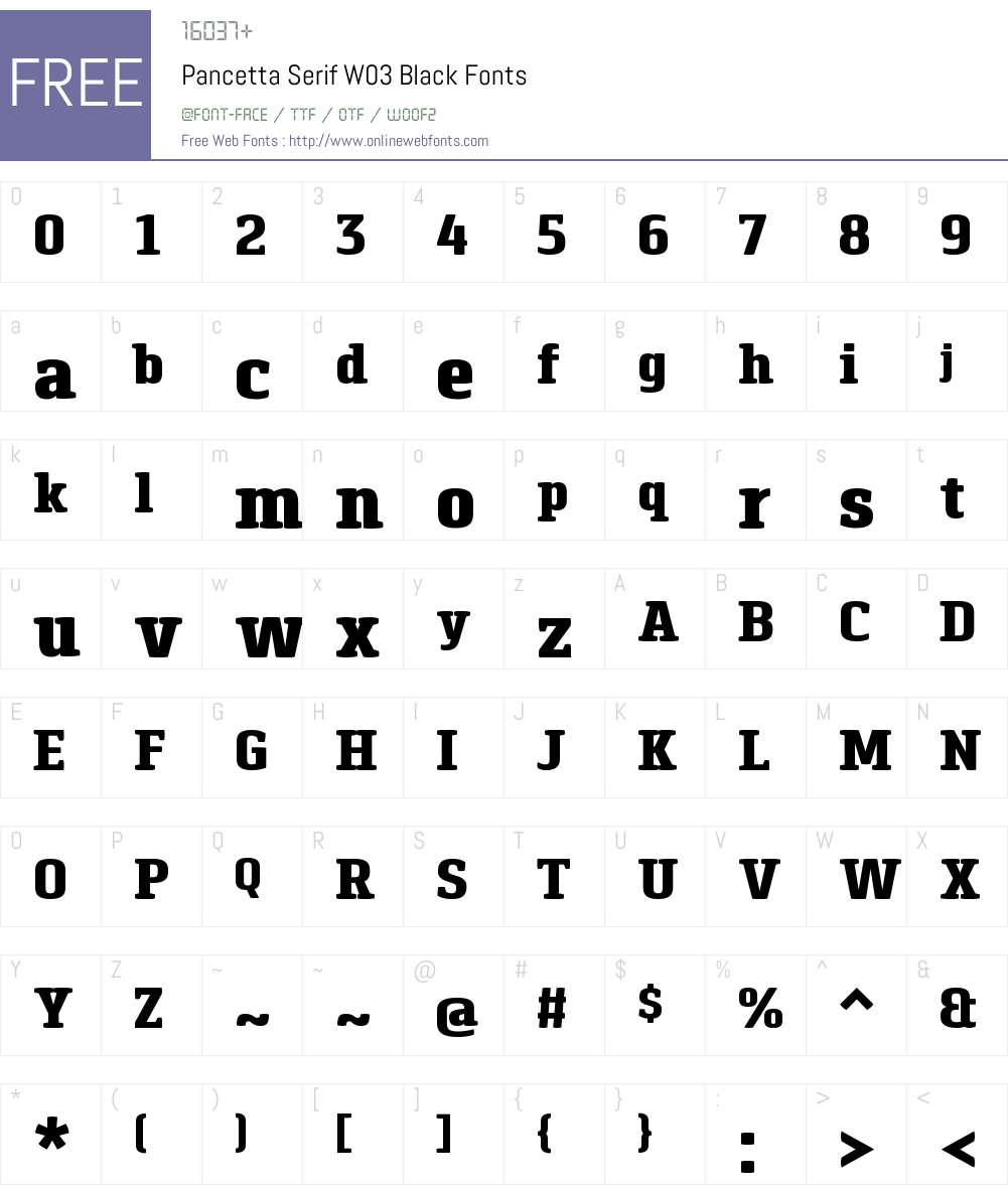 Pancetta Serif Pro Font Screenshots