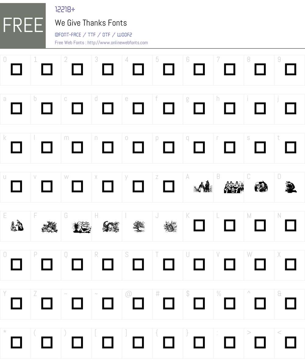 We Give Thanks Font Screenshots