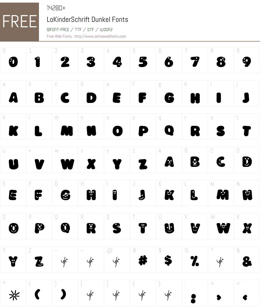 LoKinderSchrift Font Screenshots