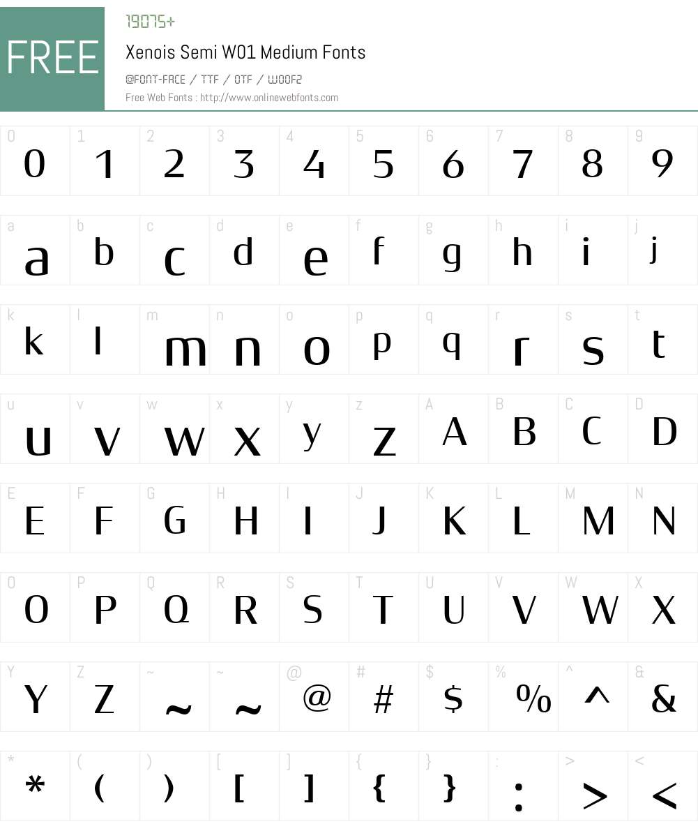 XenoisSemiW01-Medium Font Screenshots