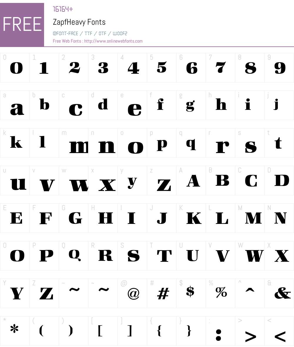 Zapf Font Screenshots