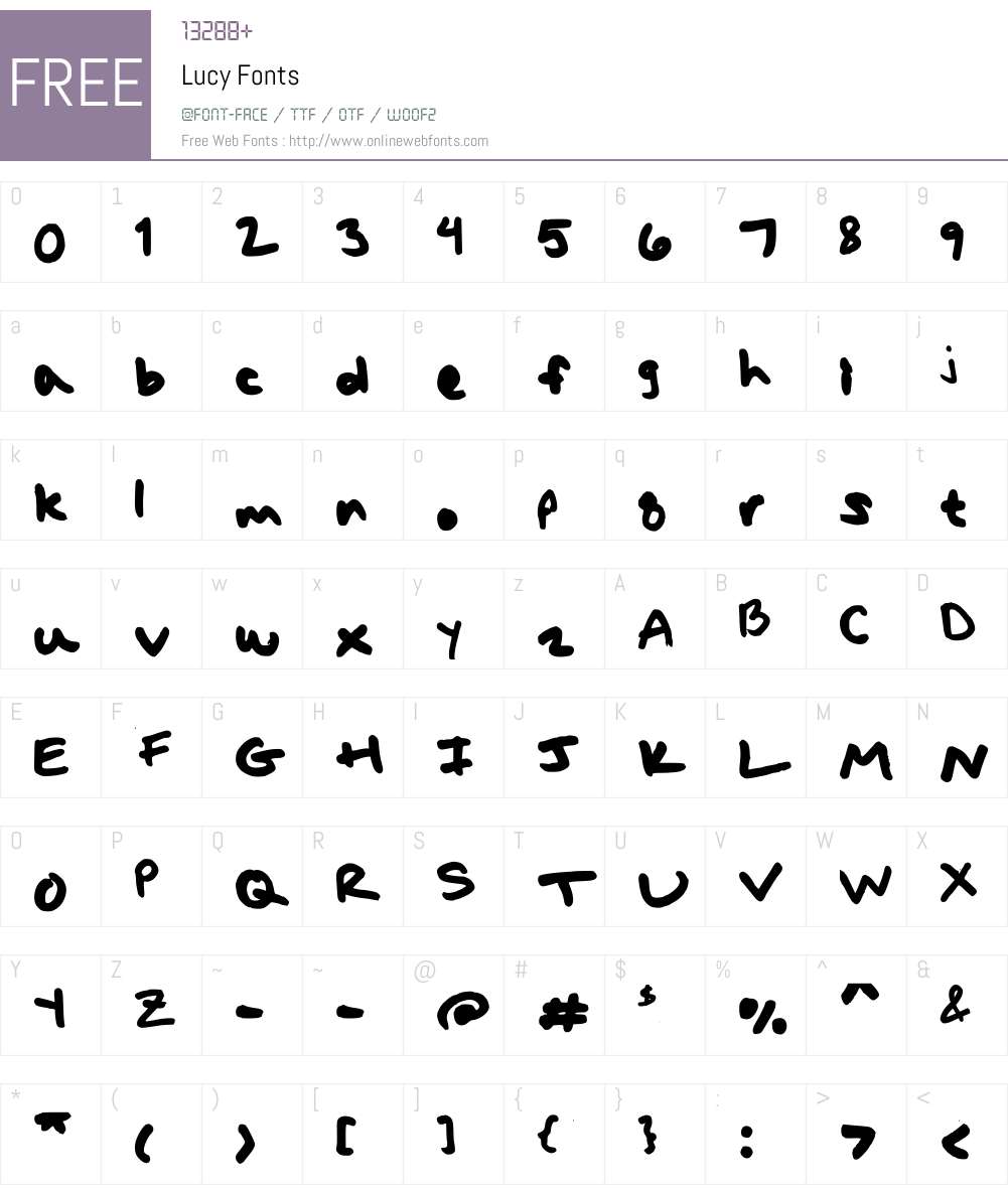 Lucy Font Screenshots